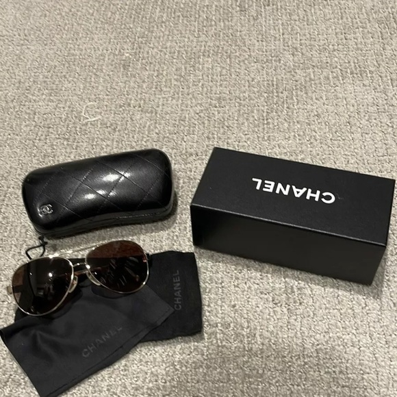 Chanel lamb skin sunglasses